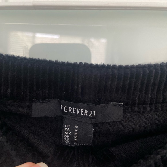 Black corduroy mini skirt - Picture 2 of 3